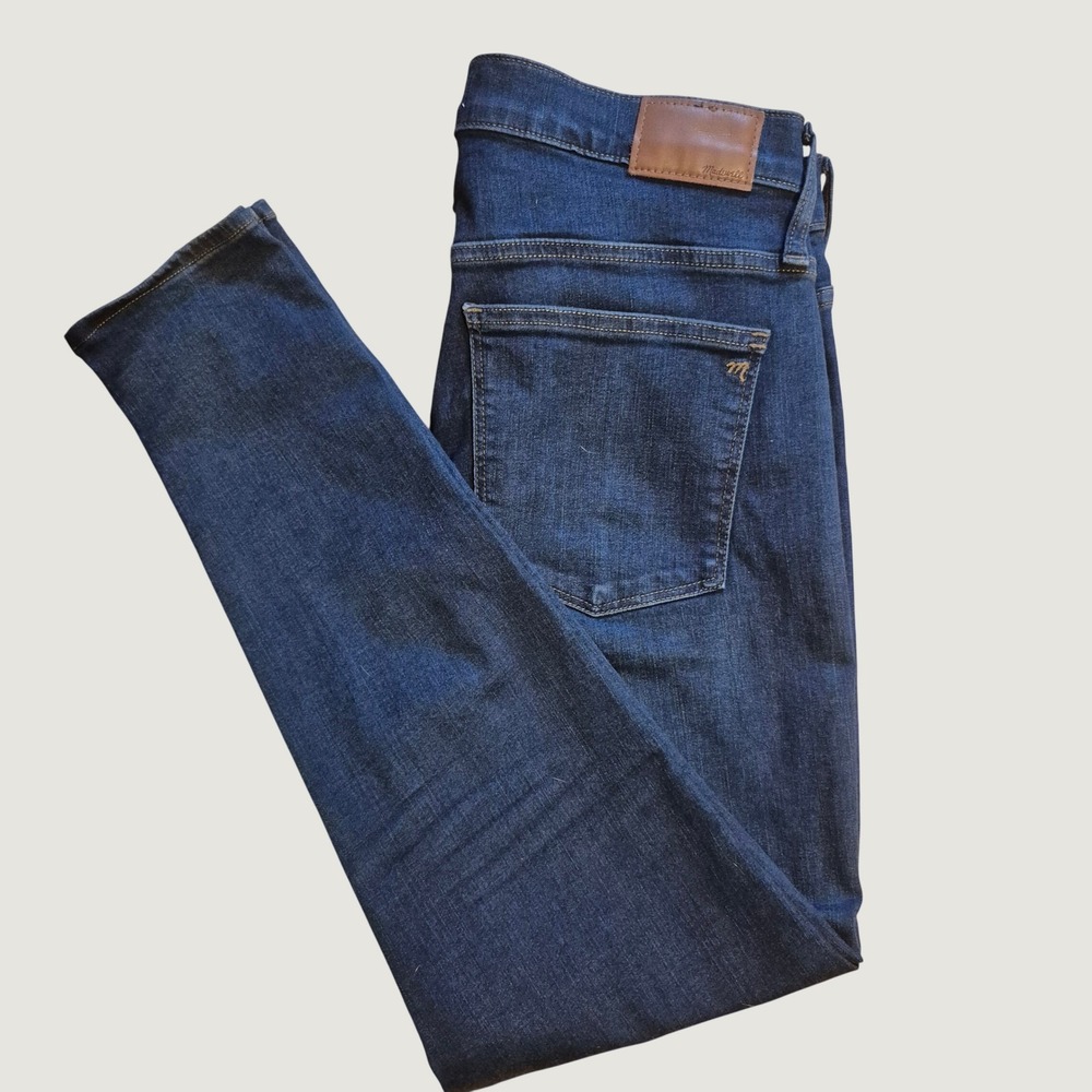 Madewell 10 High-Rise Skinny Jeans Size 14 32in Dark Wash Denim Stretch Indigo